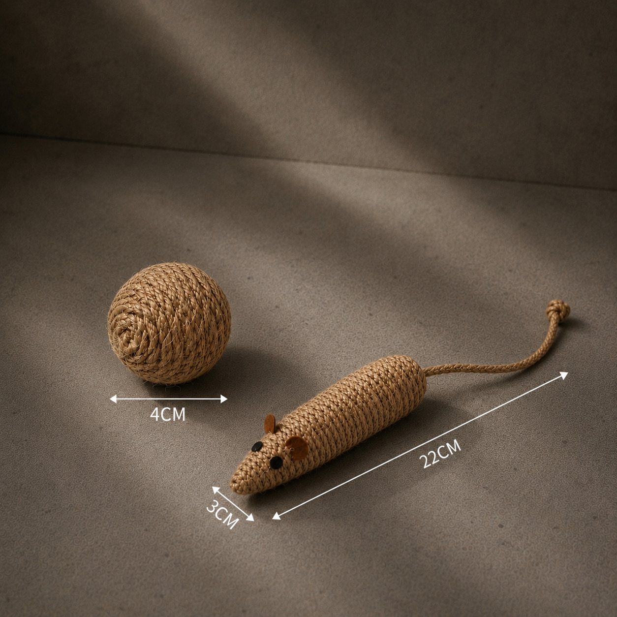 Juguetes para Gatos con Ratón y Pelota de sisal| MimichiGato