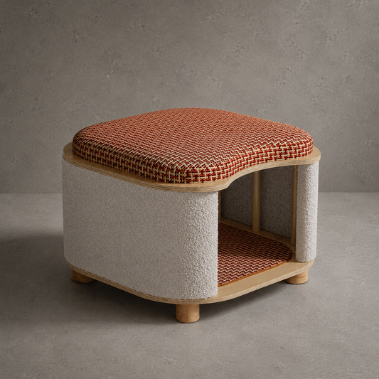 Cama de Diseño para Gatos en Ratán y Madera | MimichiGato