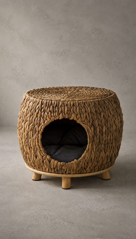 Casa para Gatos de Ratán Natural | MimichiGato