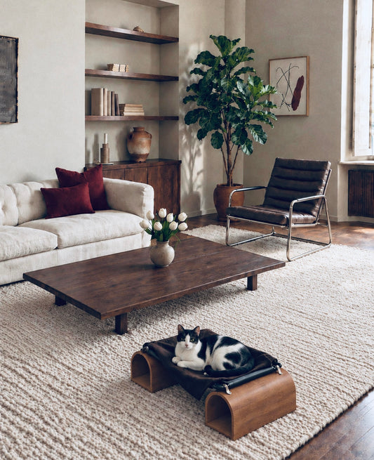 Cama para Gatos de Diseño en Madera y Polipiel | MimichiGato