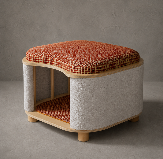 Cama de Diseño para Gatos en Ratán y Madera | MimichiGato