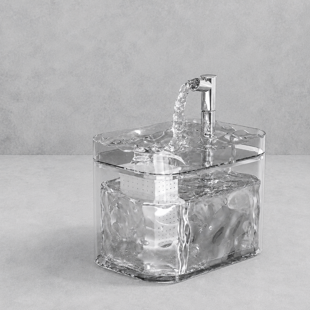Fuente de Agua Premium Transparente para Gatos