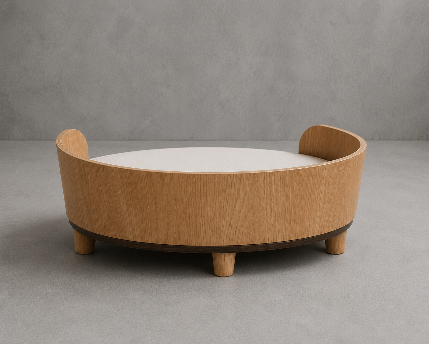 Cama Premium de Madera Natural para Gatos de Interior