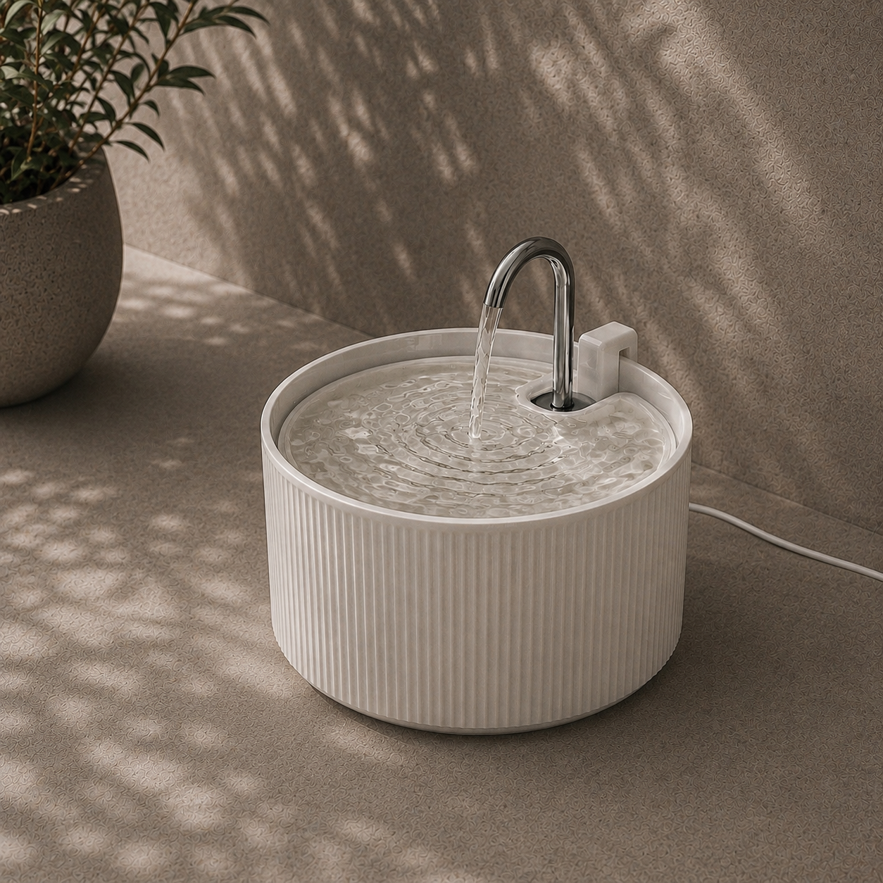 Fuente de Agua para Gatos de cerámica con Filtración Multicapa | MimichiGato