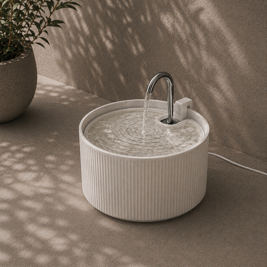 Fuente de Agua para Gatos de cerámica con Filtración Multicapa | MimichiGato