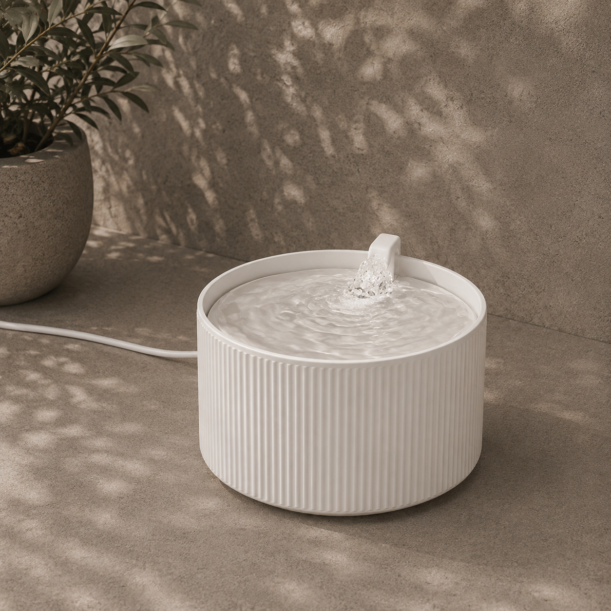 Fuente de Agua para Gatos de cerámica con Filtración Multicapa | MimichiGato