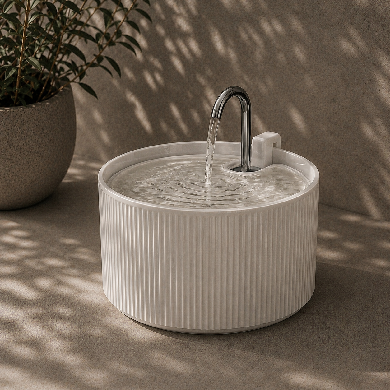 Fuente de Agua para Gatos de cerámica con Filtración Multicapa | MimichiGato