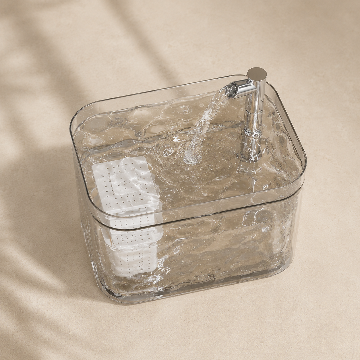 Fuente de Agua Premium Transparente para Gatos
